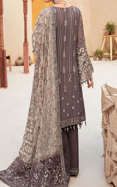 Flossie Dusty Grey Chiffon Suit | Pakistani Dresses in USA- Image 2