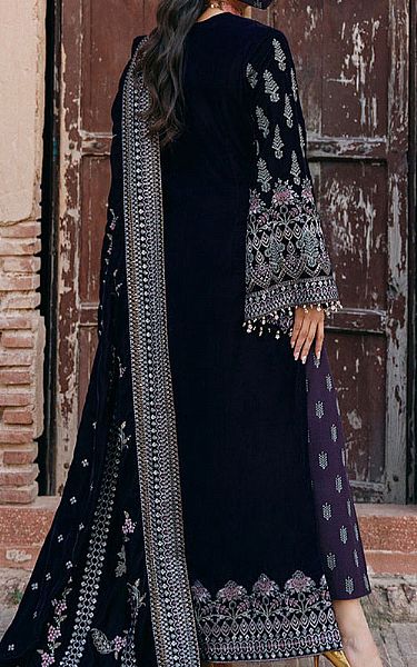 Flossie Dark Blue Velvet Suit | Pakistani Winter Dresses in USA- Image 2