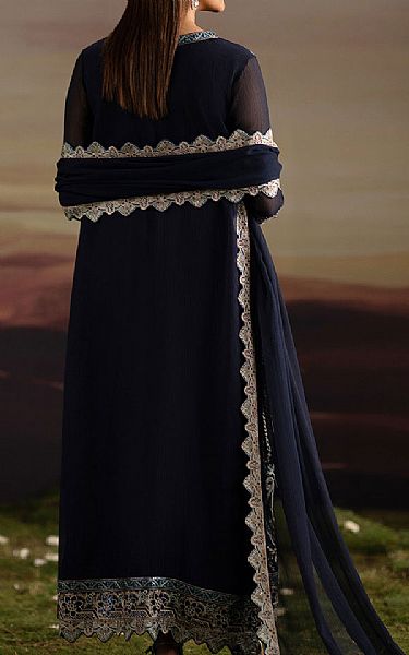 Freesia Navy Blue Chiffon Suit | Pakistani Embroidered Chiffon Dresses USA- Image 2