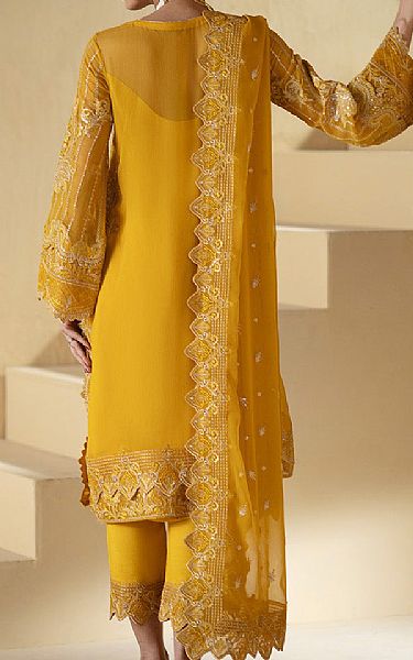 Freesia Mustard Chiffon Suit | Pakistani Embroidered Chiffon Dresses USA- Image 2