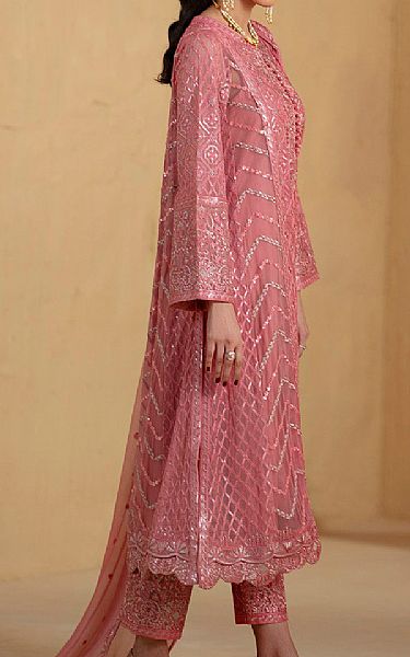 Freesia Dusty Pink Chiffon Suit | Pakistani Embroidered Chiffon Dresses USA- Image 3