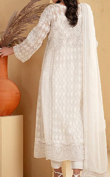 Freesia White Chiffon Suit | Pakistani Embroidered Chiffon Dresses USA- Image 2