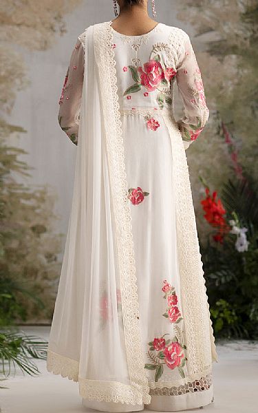 Freesia White Chiffon Suit | Pakistani Embroidered Chiffon Dresses USA- Image 2
