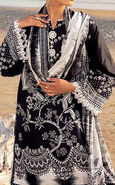 Gul Ahmed Black Lawn Suit | Pakistani Lawn Dress in USA- Image 1