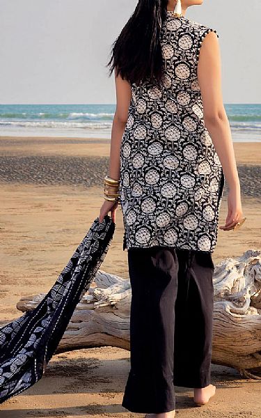 Gul Ahmed Black/White Lawn Suit | Pakistani Lawn Dress in USA- Image 2