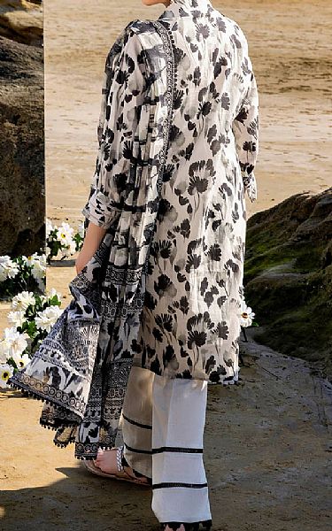 Gul Ahmed White/Black Lawn Suit | Pakistani Lawn Dress in USA- Image 2