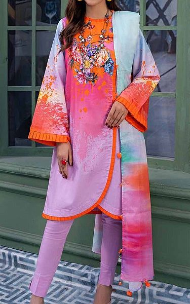 Gul Ahmed Lilac Lawn Suit | Pakistani Lawn Suits- Image 1
