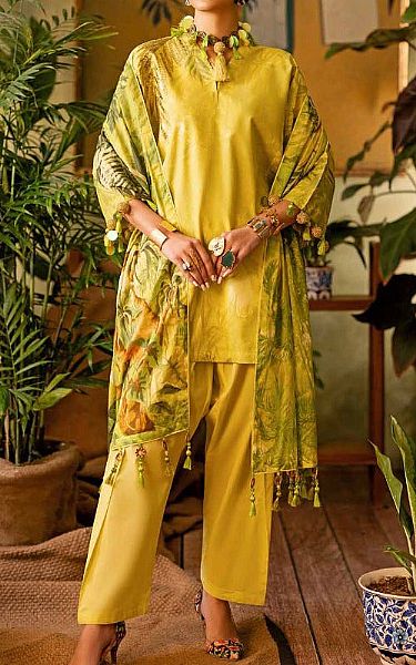 Gul Ahmed Lime Green Lawn Suit | Pakistani Lawn Suits- Image 1