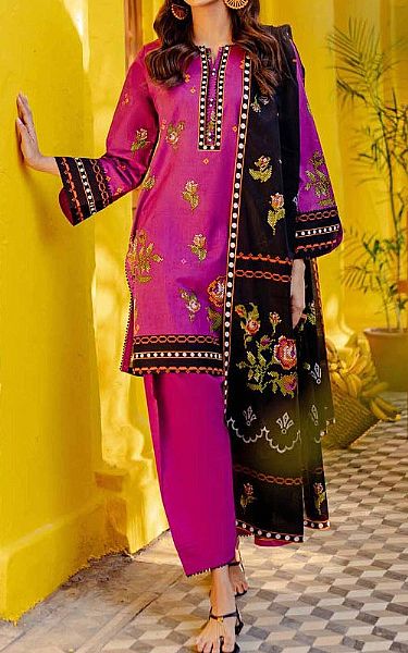 Gul Ahmed Hot Pink Lawn Suit | Pakistani Lawn Suits- Image 1
