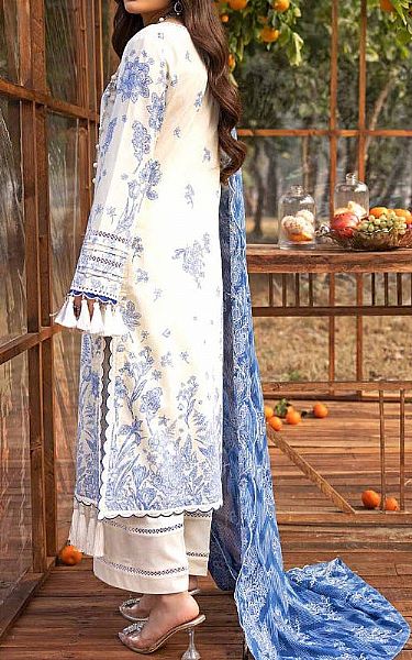 Gul Ahmed Off-white Lawn Suit | Pakistani Lawn Dress in USA- Image 2
