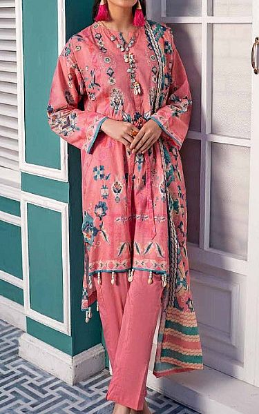 Gul Ahmed Rose Pink Lawn Suit | Pakistani Lawn Suits- Image 1