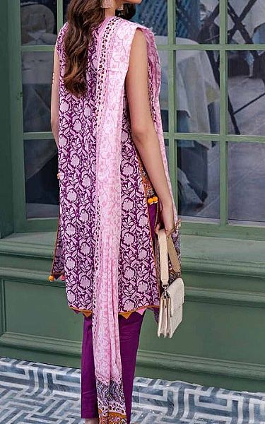 Gul Ahmed Purple Lawn Suit | Pakistani Lawn Dress in USA- Image 2