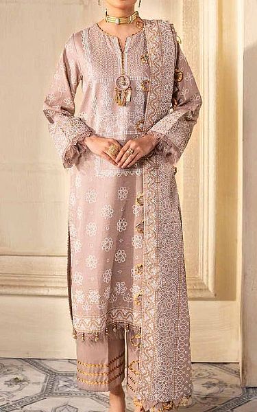 Gul Ahmed Taupe Lawn Suit | Pakistani Lawn Suits- Image 1