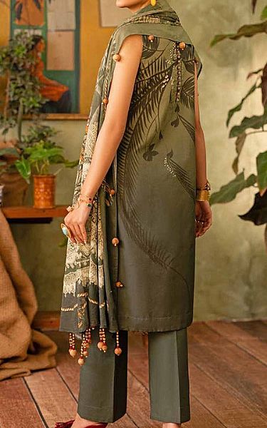Gul Ahmed Forest Green Lawn Suit | Pakistani Lawn Suits- Image 2