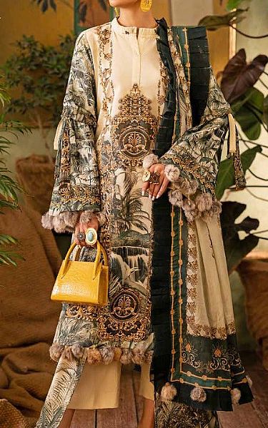 Gul Ahmed Off-white Lawn Suit | Pakistani Lawn Suits- Image 1