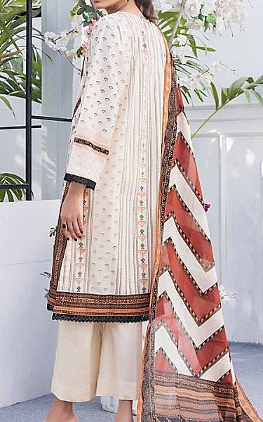 Gul Ahmed Off-white Lawn Suit | Pakistani Lawn Suits- Image 2
