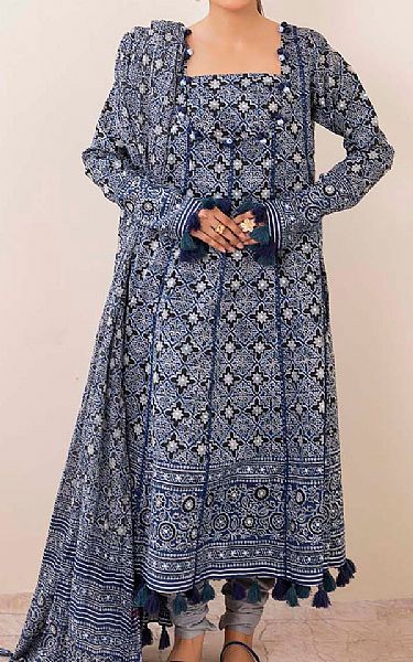 Gul Ahmed Blue Lawn Suit | Pakistani Lawn Dress in USA- Image 1
