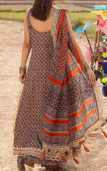 Gul Ahmed Mauve/Beige Lawn Suit | Pakistani Lawn Dress in USA- Image 2