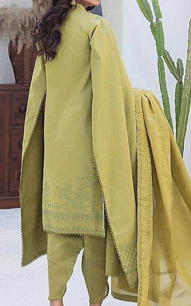 Gul Ahmed Olive Green Jacquard Suit | Pakistani Lawn Suits- Image 2