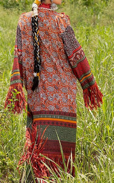 Gul Ahmed Orange Lawn Suit (2 Pcs) | Pakistani Lawn Dress in USA- Image 2