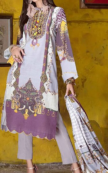Gul Ahmed Lilac Khaddar Suit | Pakistani Dresses in USA- Image 1