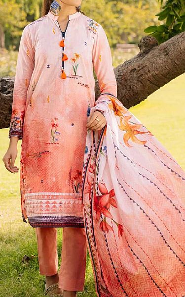 Gul Ahmed Coral Cambric Suit (2 Pcs) | Pakistani Dresses in USA- Image 1