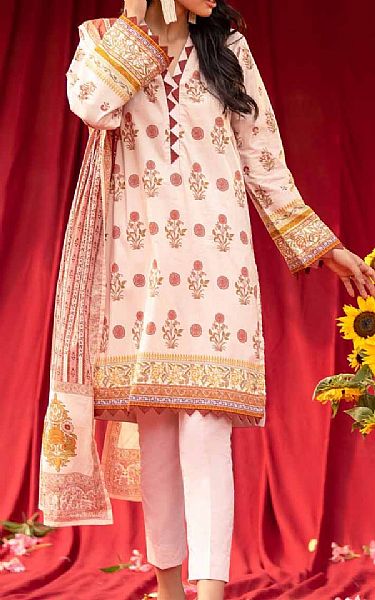 Gul Ahmed Tea Pink Cambric Suit (2 Pcs) | Pakistani Dresses in USA- Image 1
