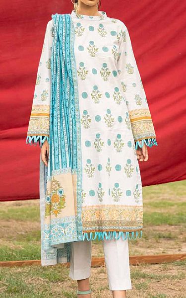 Gul Ahmed Ash White Cambric Suit (2 Pcs) | Pakistani Dresses in USA- Image 1