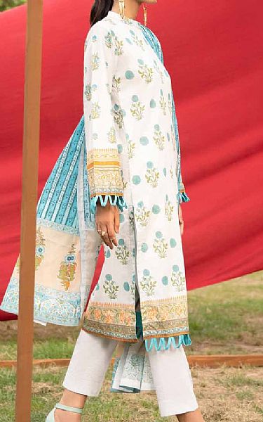 Gul Ahmed Ash White Cambric Suit (2 Pcs) | Pakistani Dresses in USA- Image 2