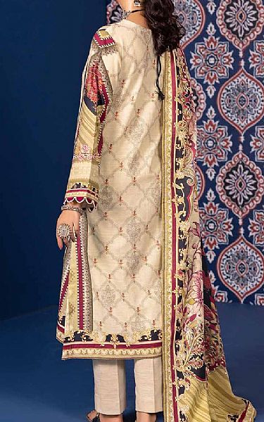 Gul Ahmed Ivory Khaddar Suit | Pakistani Winter Dresses- Image 2
