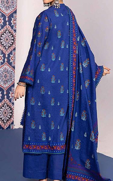 Gul Ahmed Royal Blue Khaddar Suit | Pakistani Winter Dresses- Image 2