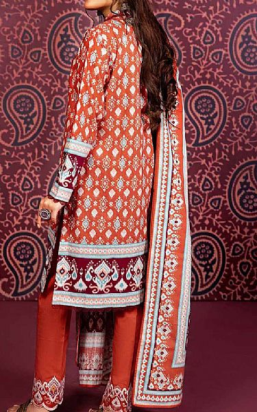 Gul Ahmed Rust Khaddar Suit | Pakistani Winter Dresses- Image 2
