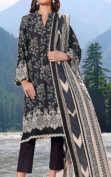Gul Ahmed Black Khaddar Suit | Pakistani Winter Dresses- Image 1