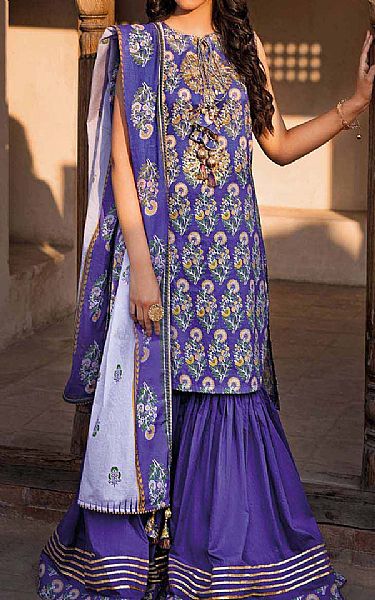 strapless open back dress Luxury Schiffli Embroidered Purple Lawn Dress with Digital Print Bana Dora  Dupatta  Best Price Online in Pakistan