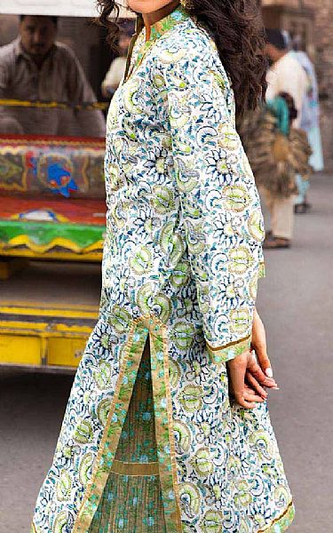 green and white pakistani dress Deluxe Workshop Elf Costume main image 1