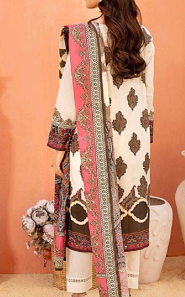 Gul Ahmed Off-white Cambric Suit | Pakistani Winter Dresses- Image 2