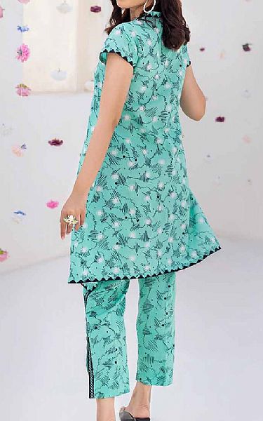 Gul Ahmed Mint Green Cambric Suit | Pakistani Winter Dresses- Image 2