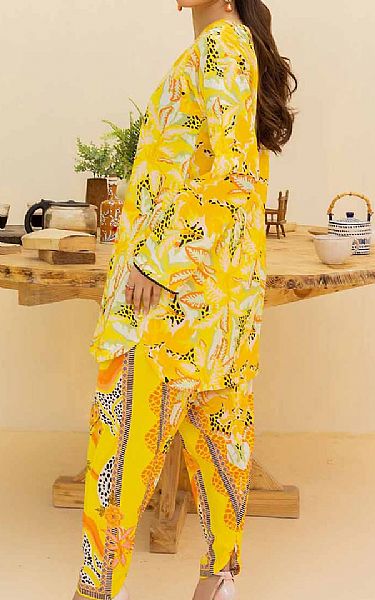 Gul Ahmed Golden Yellow Cambric Suit | Pakistani Winter Dresses- Image 2