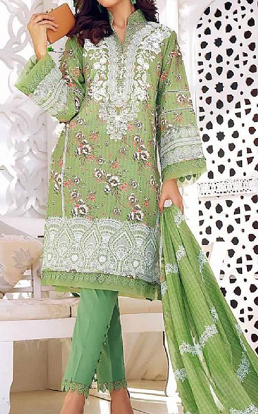 Gul Ahmed Pastel Green Lawn Suit | Pakistani Lawn Suits- Image 1