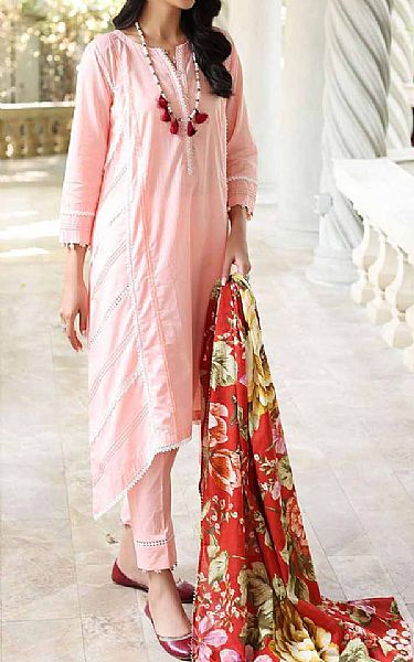 Gul Ahmed Light Pink Lawn Suit | Pakistani Lawn Suits- Image 1