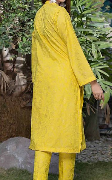 Gul Ahmed Golden Yellow Lawn Suit (2 Pcs) | Pakistani Lawn Suits- Image 2