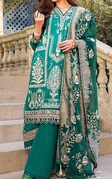 Gul Ahmed Emerald Green Lawn Suit | Pakistani Lawn Suits- Image 1