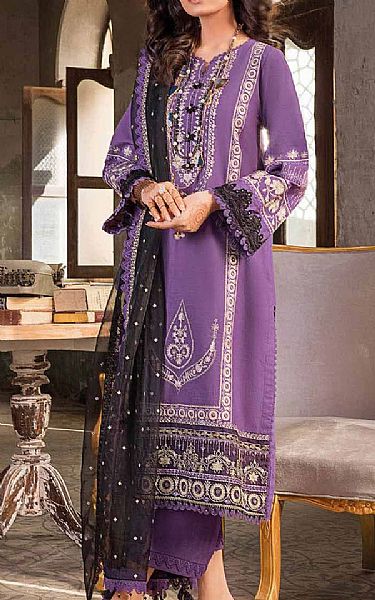 Gul Ahmed Purple Lawn Suit | Pakistani Lawn Suits- Image 2