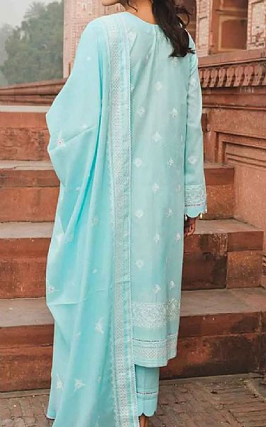 Gul Ahmed Sky Blue Cotton Suit | Pakistani Dresses in USA- Image 2