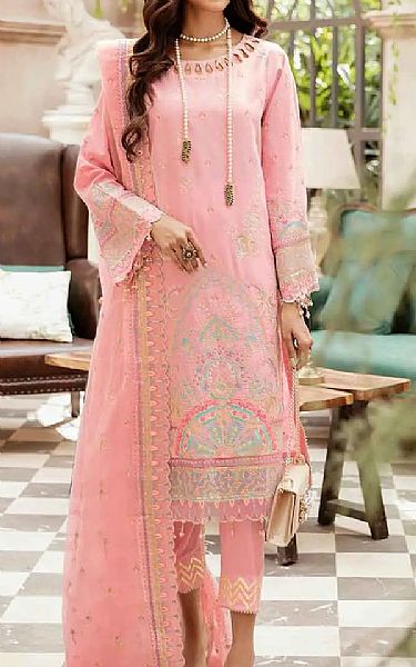 Gul Ahmed Tea Pink Yarn Suit | Pakistani Dresses in USA- Image 1