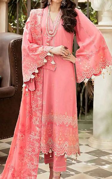 Gul Ahmed Mauvelous Pink Chiffon Suit | Pakistani Dresses in USA- Image 1