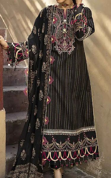 Gul Ahmed Black Chiffon Suit | Pakistani Dresses in USA- Image 1
