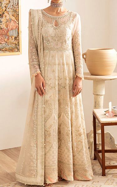 Gulaal Sand Gold Chiffon Suit | Pakistani Embroidered Chiffon Dresses- Image 1