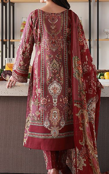 Gulaal Burgundy Lawn Suit | Pakistani Lawn Dress in USA- Image 2