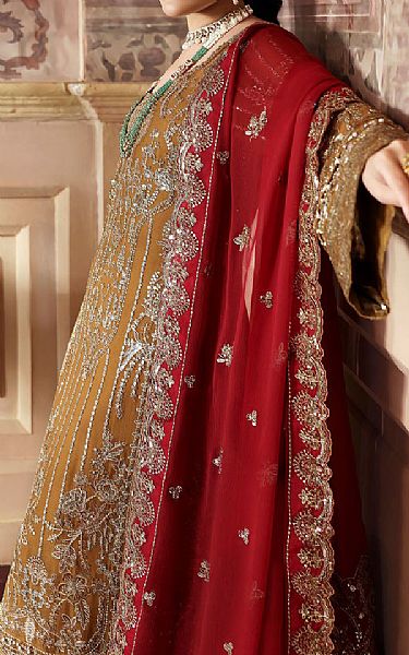 Gulaal Olive Chiffon Suit | Pakistani Embroidered Chiffon Dresses USA- Image 3